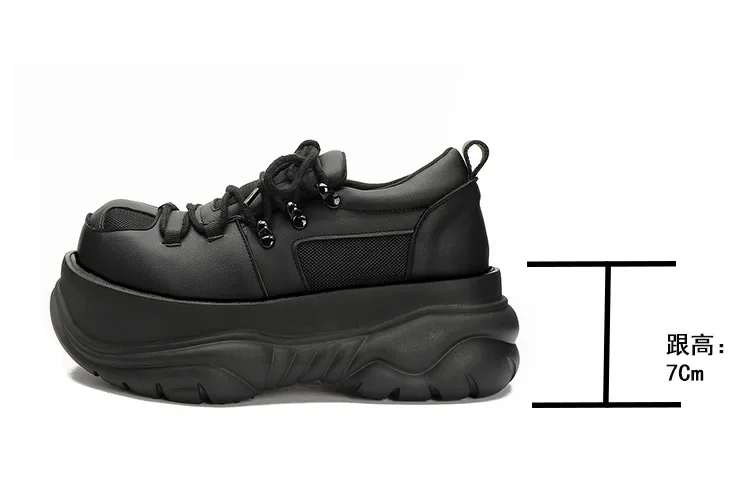 2025 New Women Harajuku Ugly Cute Platform Versatile Big Head Niche Design Cake Derby Shoes