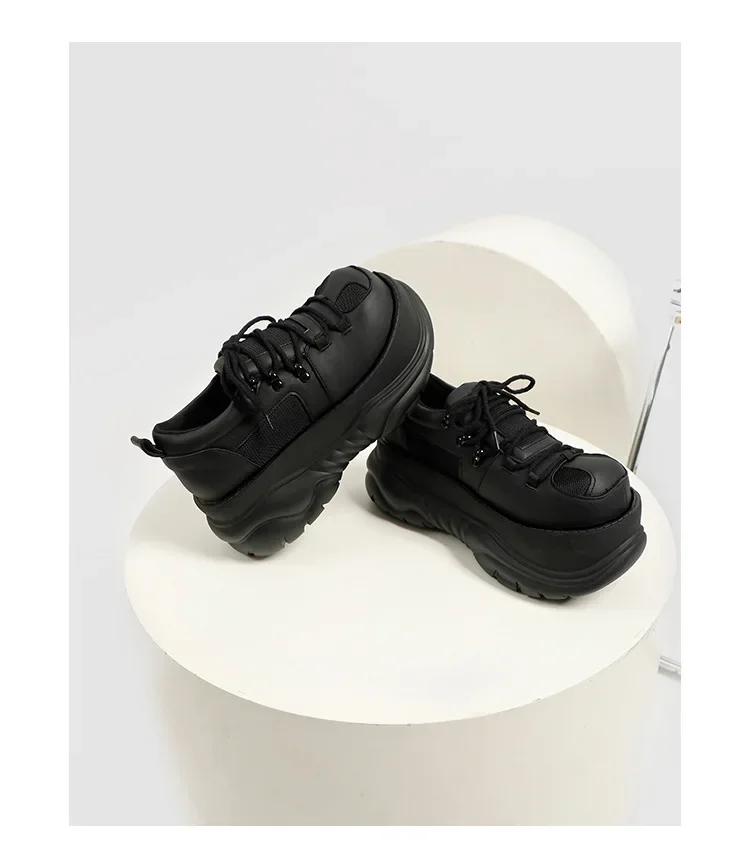 2025 New Women Harajuku Ugly Cute Platform Versatile Big Head Niche Design Cake Derby Shoes