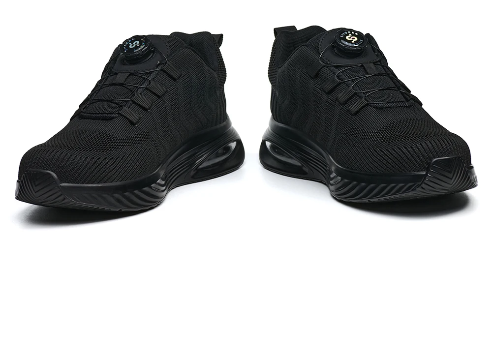 Rotating Button Safety Shoes Men Air Cushion Work Sneakers Steel Toe Shoes Puncture-Proof Security Protection Shoes Work Boots
