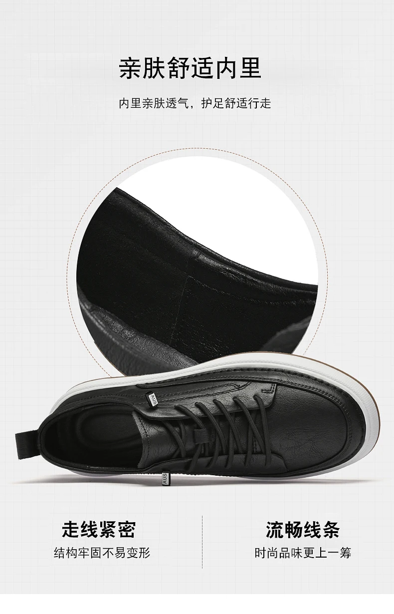 Brand Men's Genuine Leather Shoes, Comfortable Soft-soled Insoles, Men's Casual Oxford Shoes, Outdoor Sports Shoes