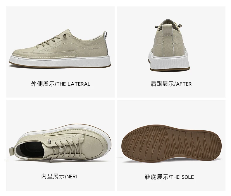 Brand Men's Genuine Leather Shoes, Comfortable Soft-soled Insoles, Men's Casual Oxford Shoes, Outdoor Sports Shoes