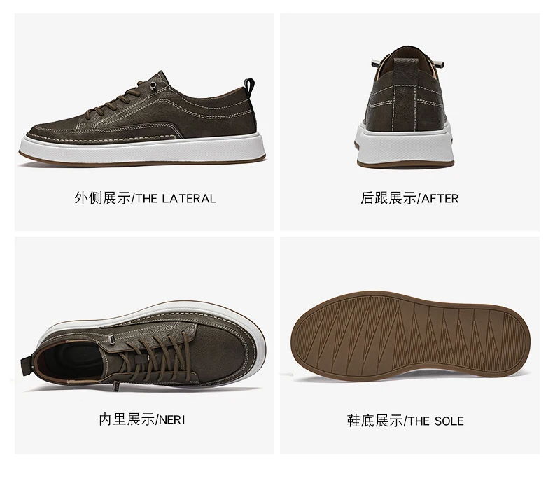 Brand Men's Genuine Leather Shoes, Comfortable Soft-soled Insoles, Men's Casual Oxford Shoes, Outdoor Sports Shoes