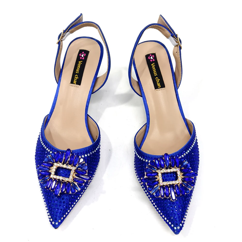 2026 Elegant Nigerian Women's Party Shoes with Medium Heel & Matching Handbag – Pointed Toe Fashion Footwear for Special