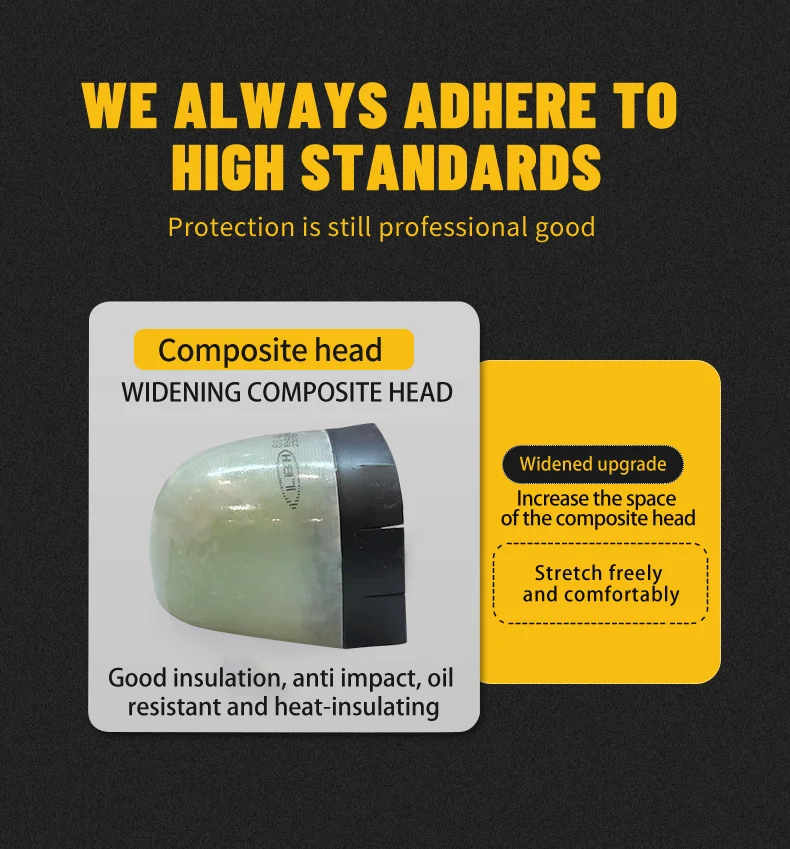 High-Quality Work Boots Men Composite Shoes Genuine Leather Indestructible Shoes Puncture-Proof Safety Shoes Men Boots Security