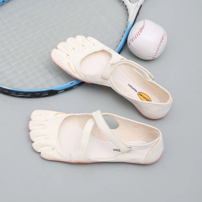 Women Five Finger Yoga Shoes Non-Slip Barefoot Training Sneakers Elastic Cross-Strap Pilates Flats Breathable Fitness Gym Dance