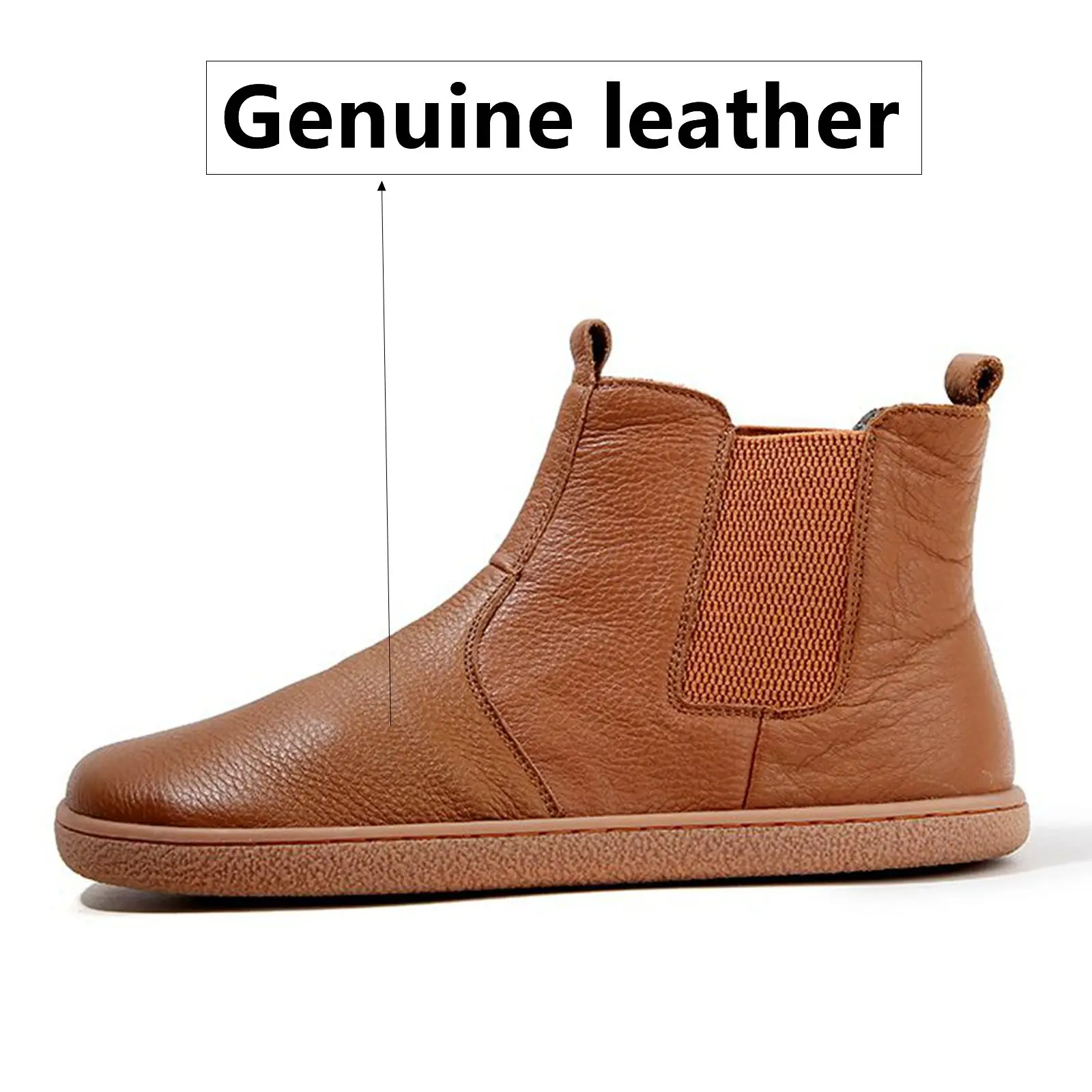 Barefoot Leather Boots With Wool Linning Inside For Women man Zero Drop Wider Toes Box