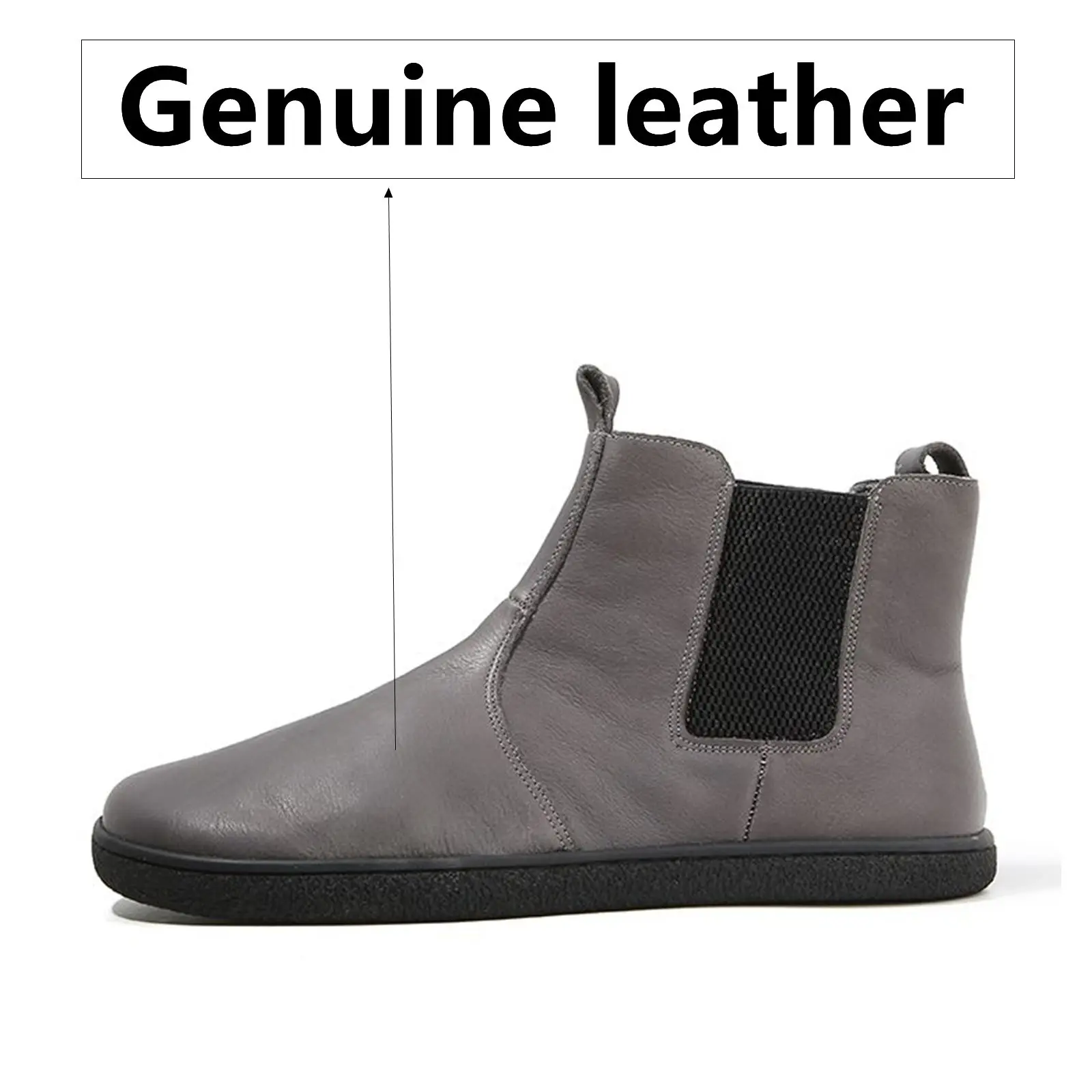 Barefoot Leather Boots With Wool Linning Inside For Women man Zero Drop Wider Toes Box