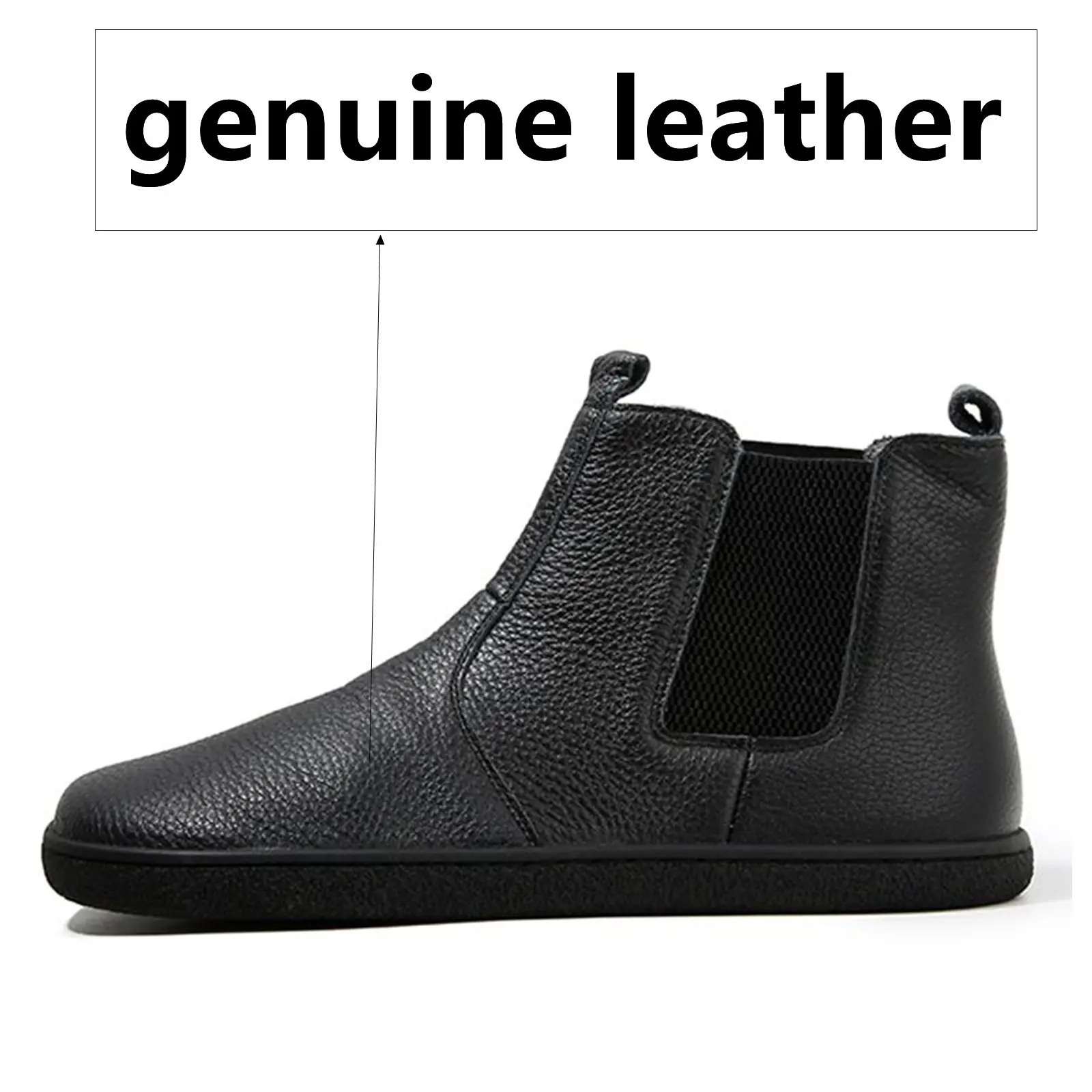 Barefoot Leather Boots With Wool Linning Inside For Women man Zero Drop Wider Toes Box