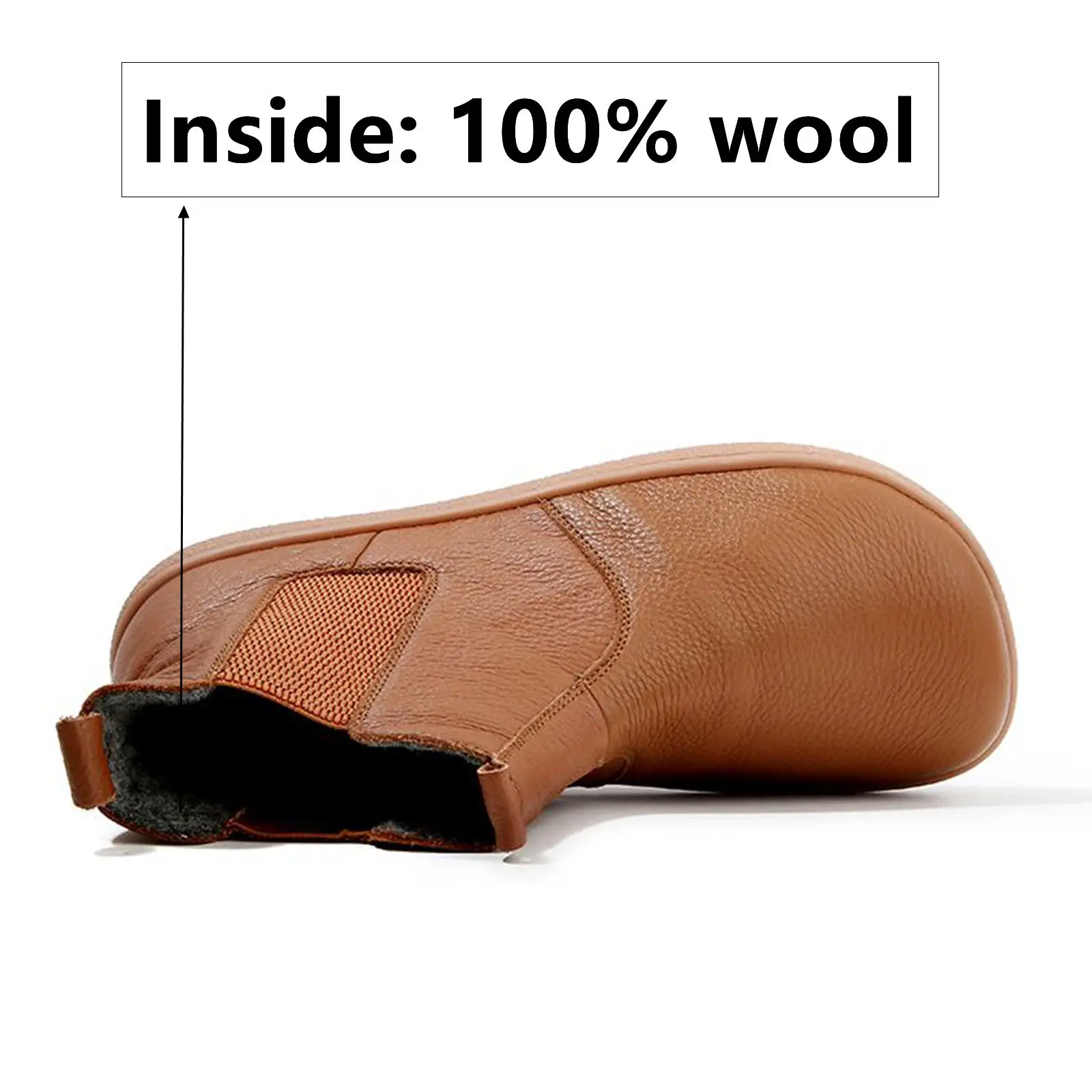 Barefoot Leather Boots With Wool Linning Inside For Women man Zero Drop Wider Toes Box