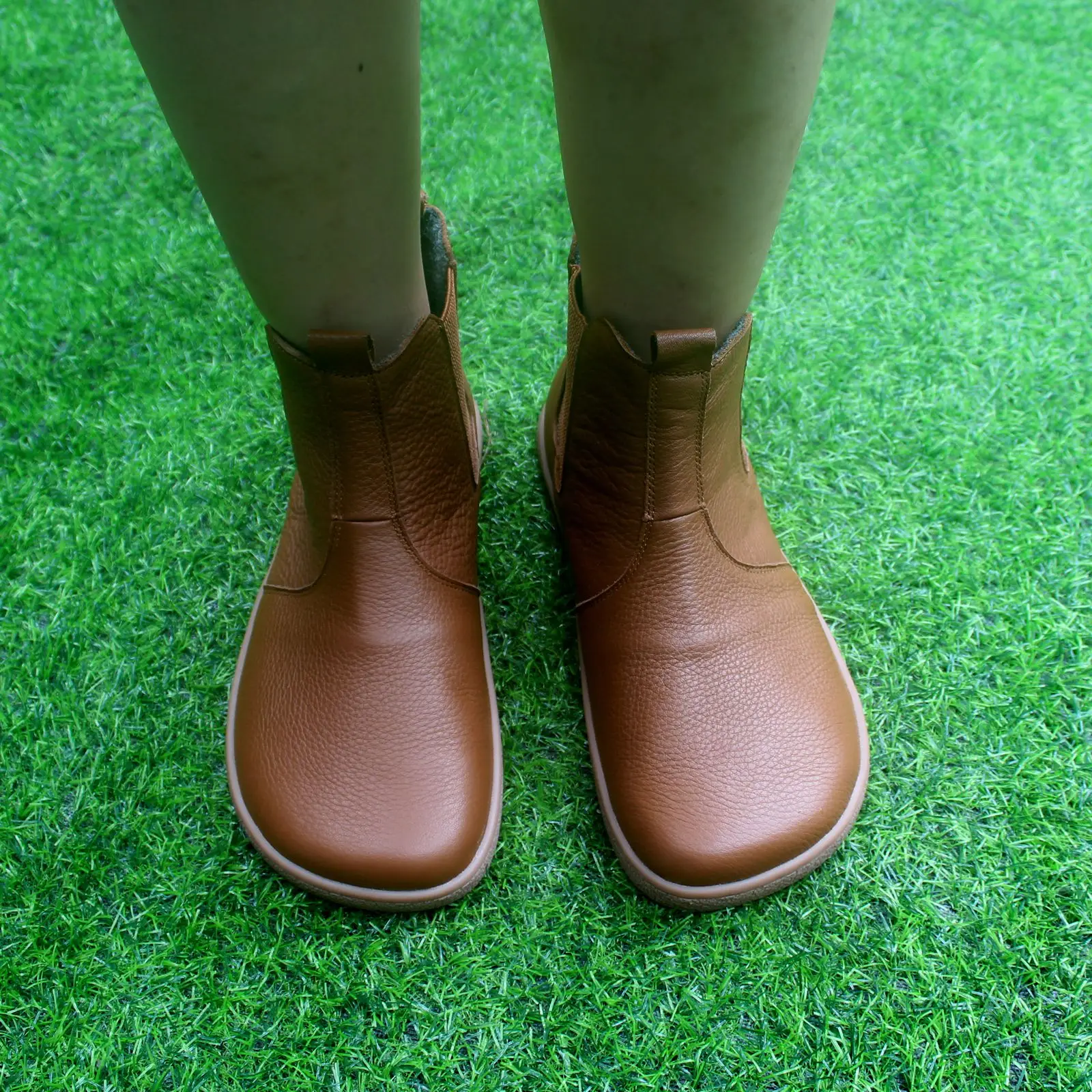Barefoot Leather Boots With Wool Linning Inside For Women man Zero Drop Wider Toes Box