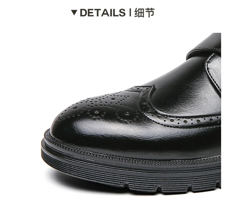 Fashion Formal Wedding Shoes Men Trend Casual Business Leather Shoes For Men High Quality Social Brogues Leather Shoes Male
