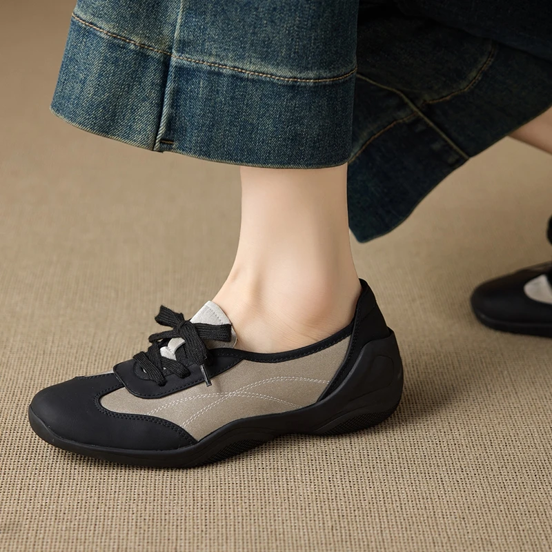 AIYUQI 2026 New Women's Loafers Shoe Anti-Slip Lace-Up Comfortable Women Shoes Spring and Autumn Breathable Formal Female Shoes