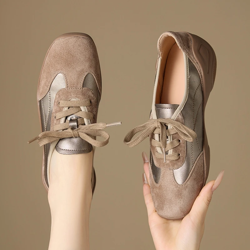 AIYUQI 2026 New Women's Loafers Shoe Anti-Slip Lace-Up Comfortable Women Shoes Spring and Autumn Breathable Formal Female Shoes