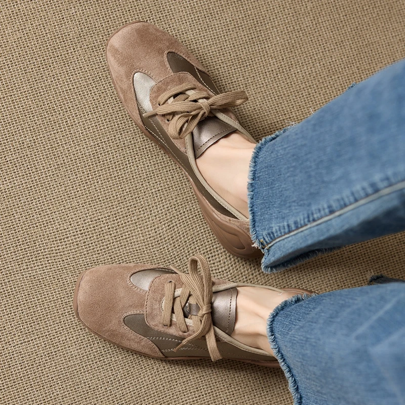 AIYUQI 2026 New Women's Loafers Shoe Anti-Slip Lace-Up Comfortable Women Shoes Spring and Autumn Breathable Formal Female Shoes