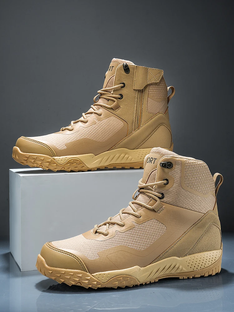 Men New Tactical Boots Outdoor Training Safety Work Anti-Slip Male Waterproof Breathable Army Boots Rapid Response Hunting Boot