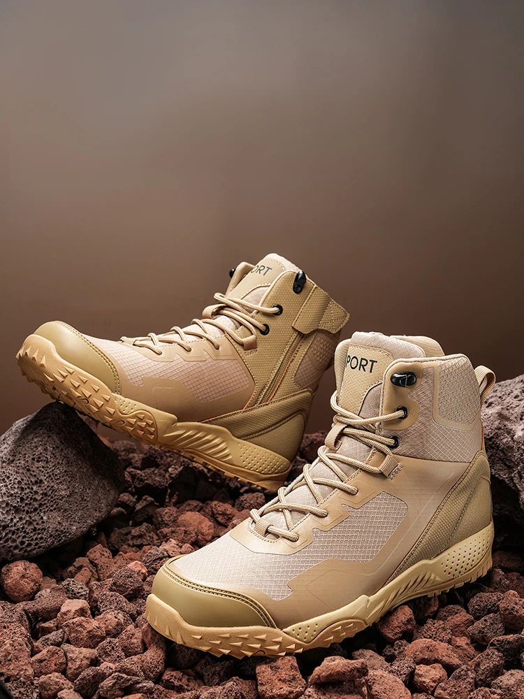Men New Tactical Boots Outdoor Training Safety Work Anti-Slip Male Waterproof Breathable Army Boots Rapid Response Hunting Boot