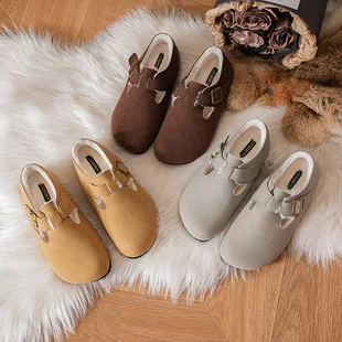 Retro British-style loafers with tassels, chunky heels, thick soles, and height-increasing features for women