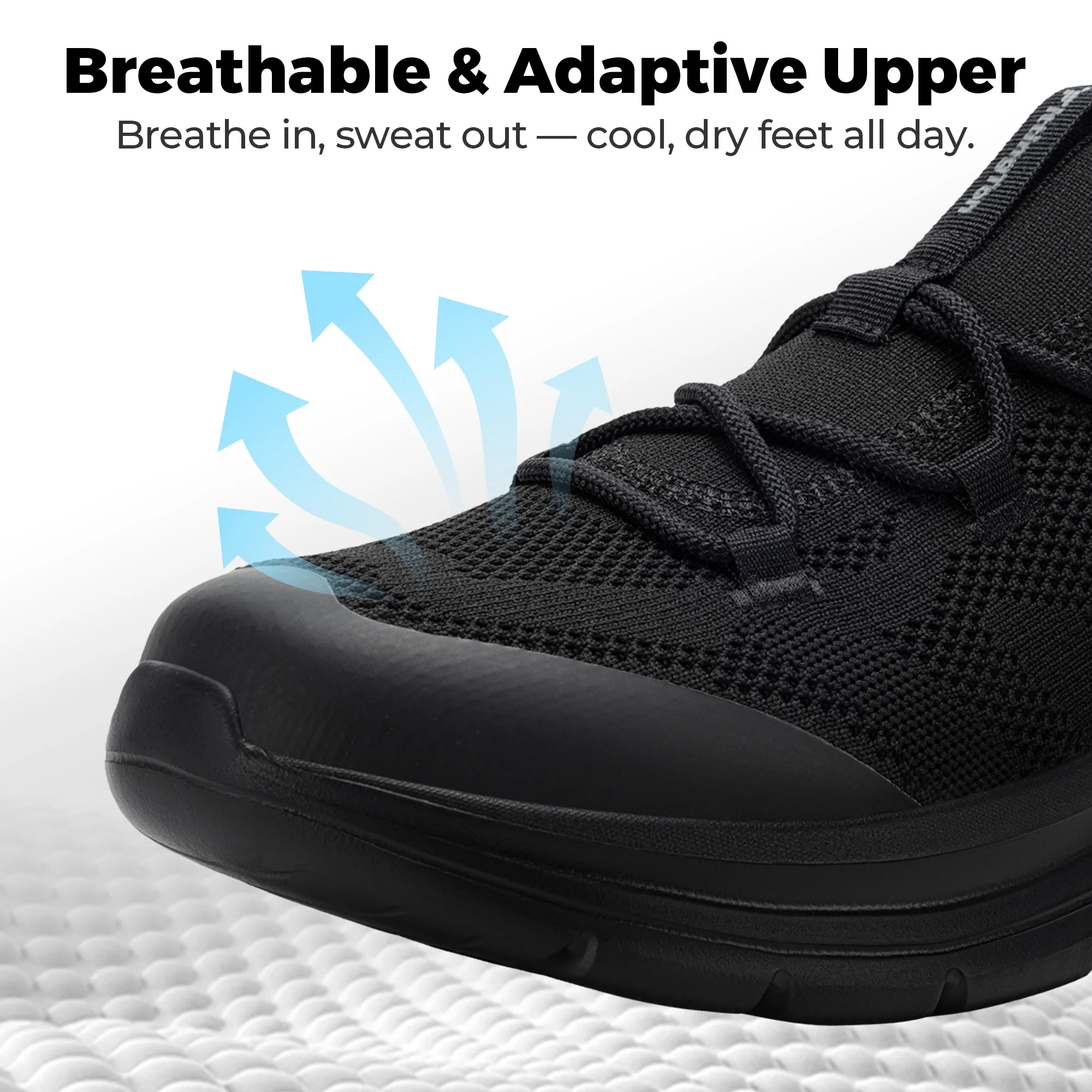 Fittington Wide Toe Walking Shoes Breathable Casual Running Shoes for Men Trainer Jogging Footwear Arch Support Foot Pain Relief