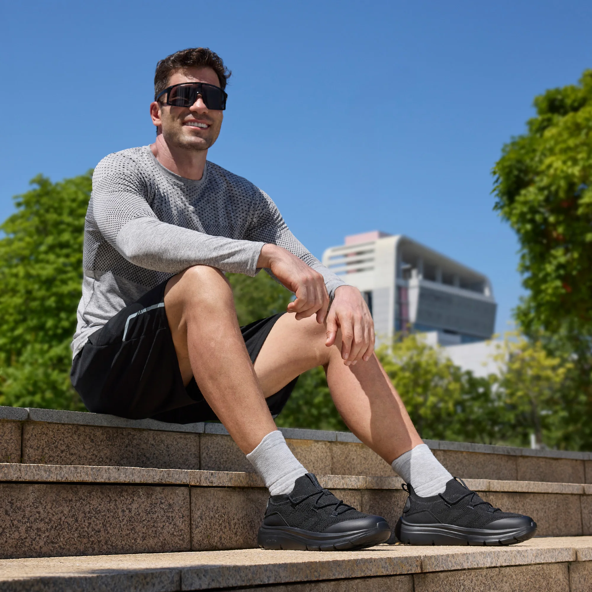 Fittington Wide Toe Walking Shoes Breathable Casual Running Shoes for Men Trainer Jogging Footwear Arch Support Foot Pain Relief