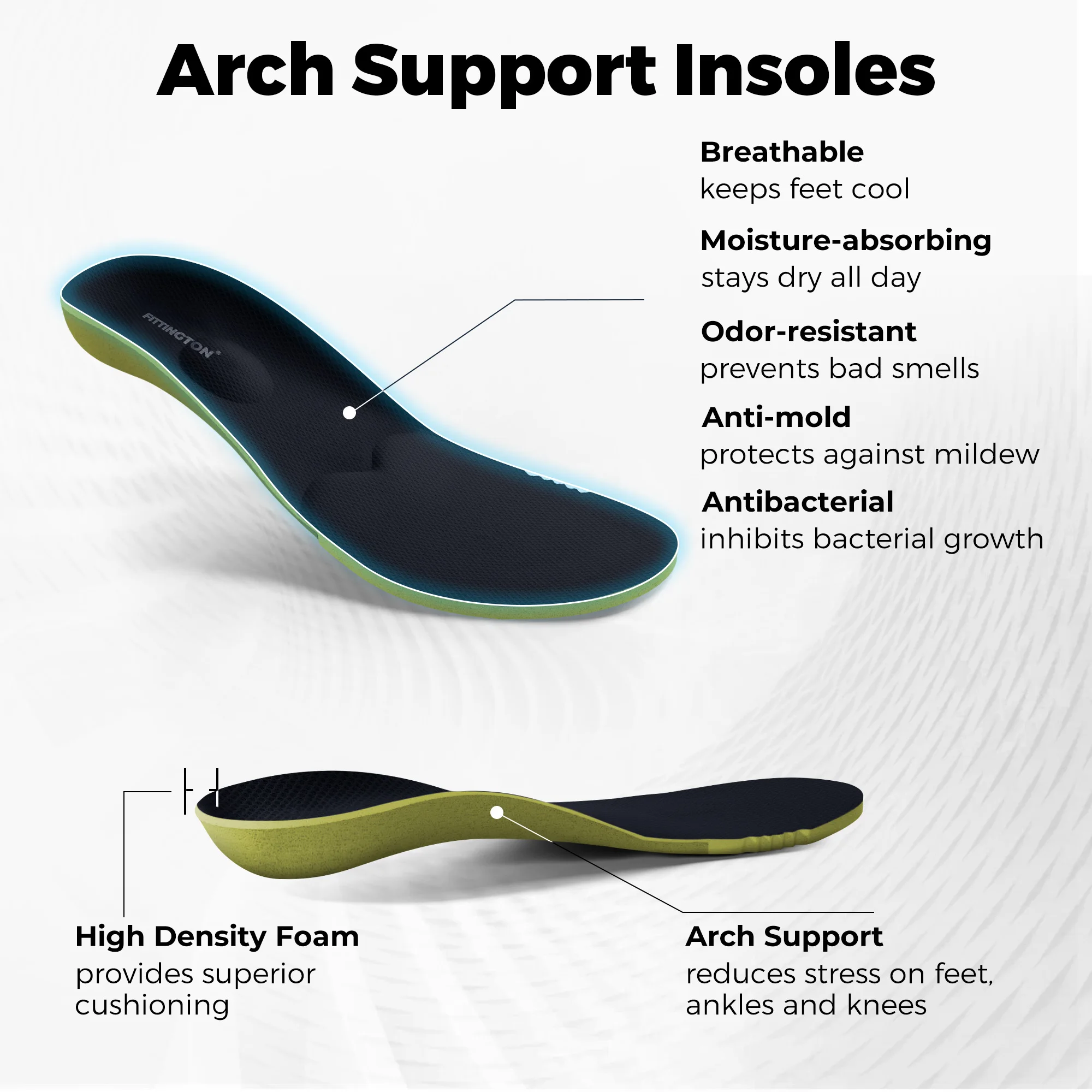 Fittington Wide Toe Walking Shoes Breathable Casual Running Shoes for Men Trainer Jogging Footwear Arch Support Foot Pain Relief
