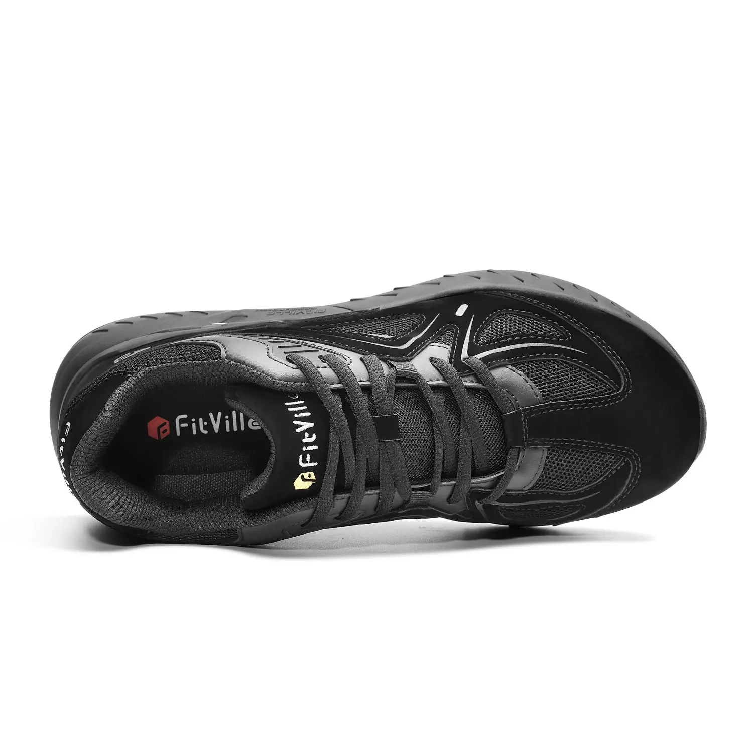 Fittington Extra Wide Walking Shoes For Men Breathable Large Size Non-slip Sport Sneakers For Flat Feet Heel Pain Relief