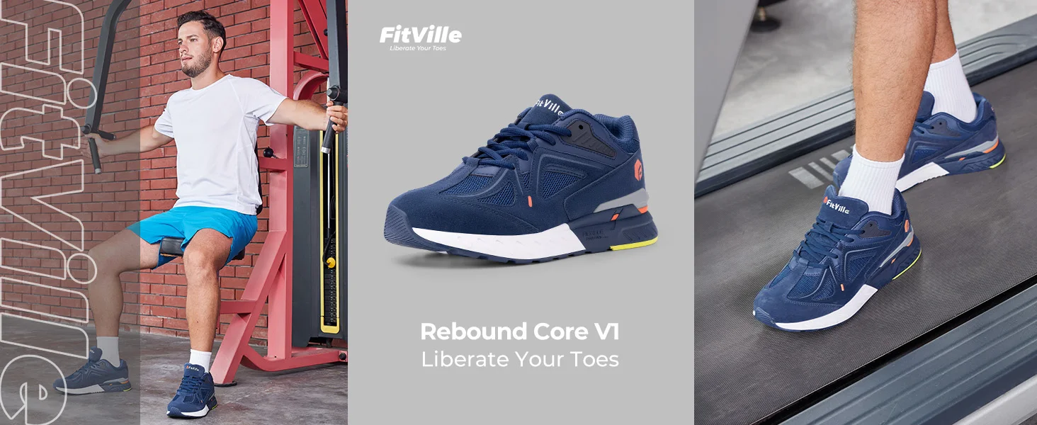 Fittington Extra Wide Walking Shoes For Men Breathable Large Size Non-slip Sport Sneakers For Flat Feet Heel Pain Relief