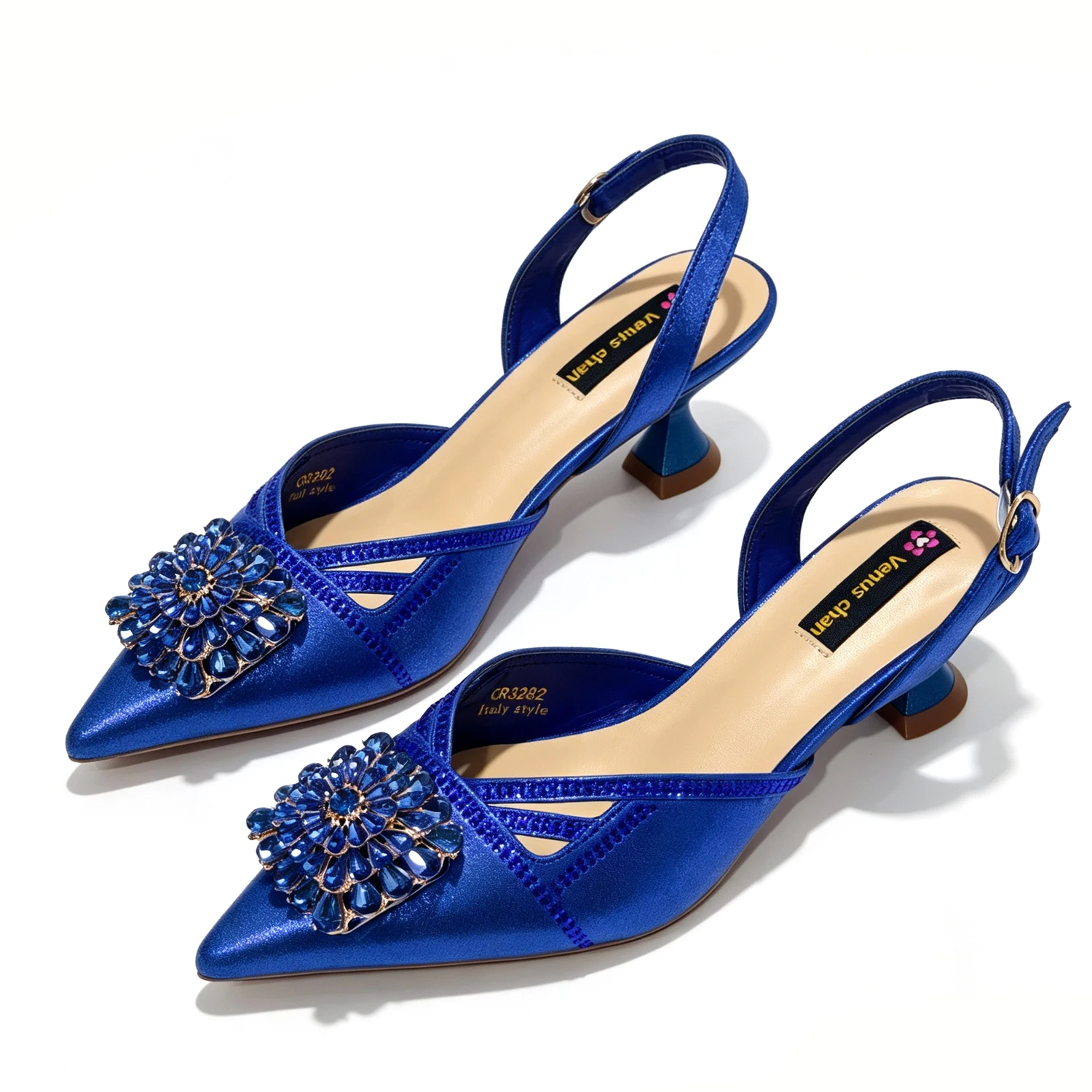 New Italian Pumps & Bag Set 2026 INS Style Pointed Elegant Champagne Color Rhinestone High Heels For Wedding Party Evening Women