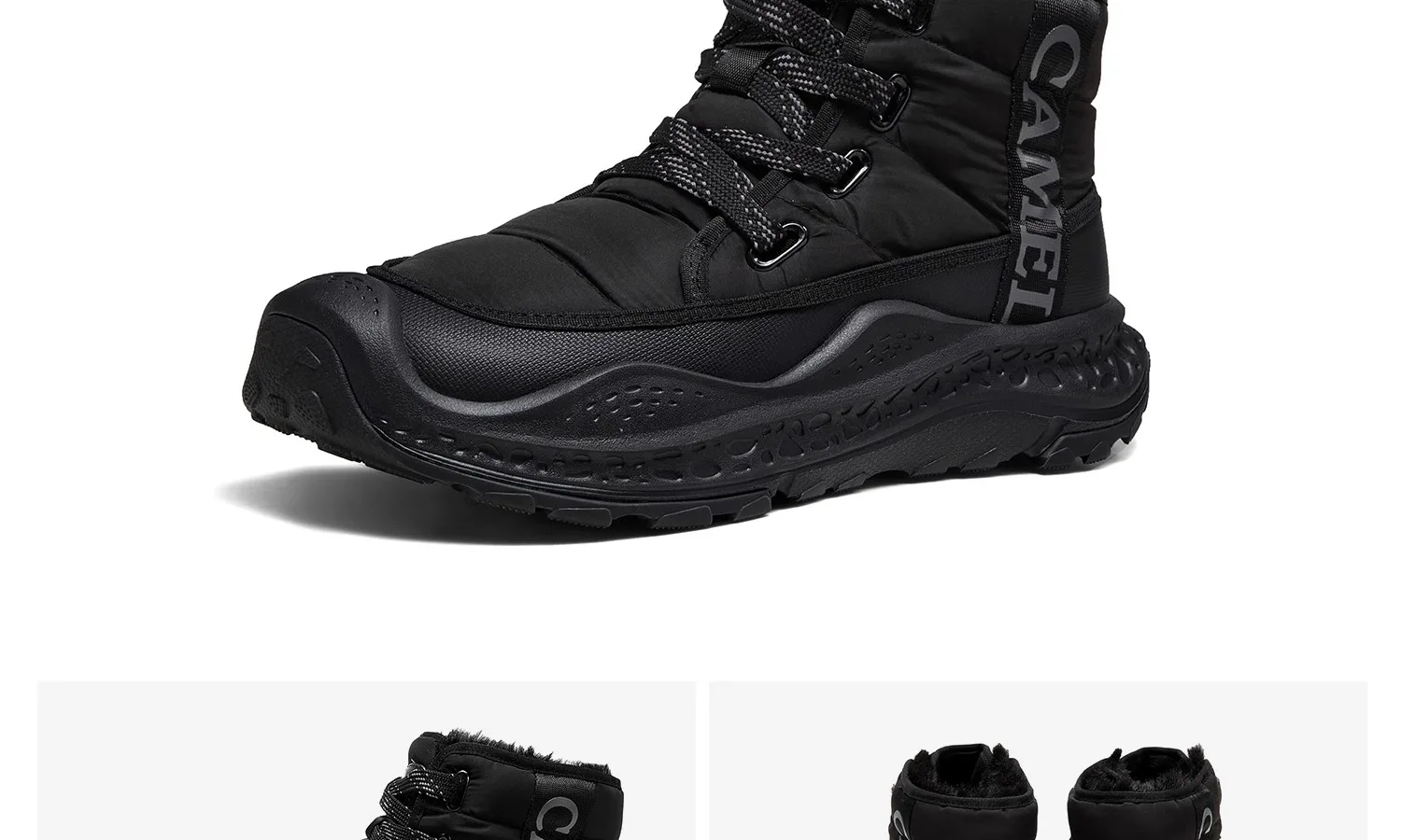 GOLDEN CAMEL Men's Winter Snow Boots Thick-Soled Non-Slip Cotton Shoes with Climb Heating Velvet Warm High-top Boot Cold Weather