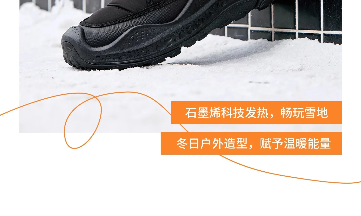 GOLDEN CAMEL Men's Winter Snow Boots Thick-Soled Non-Slip Cotton Shoes with Climb Heating Velvet Warm High-top Boot Cold Weather