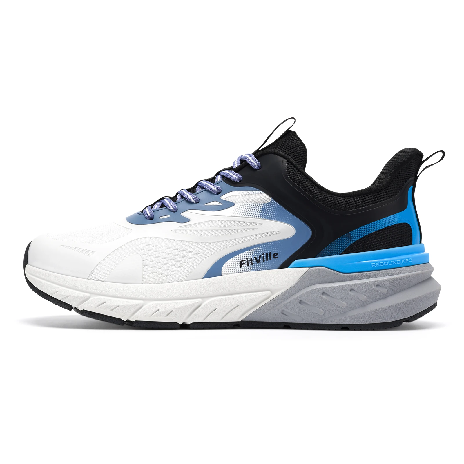 FitVille Men's Sports Shoes Wide Toe Walking Shoes for Men Breathable Cushioned Casual Sneakers for Swollen Feet Arch Support