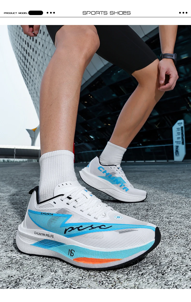 Men Running Shoes Marathon Carbon Board Speciality Sports Breathable Lightweight Women's Comfortable Chunta Athletic Sneakers