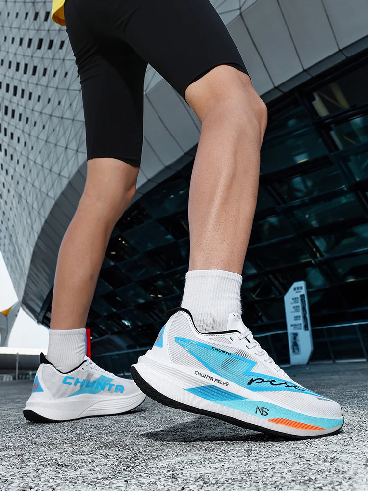 Men Running Shoes Marathon Carbon Board Speciality Sports Breathable Lightweight Women's Comfortable Chunta Athletic Sneakers