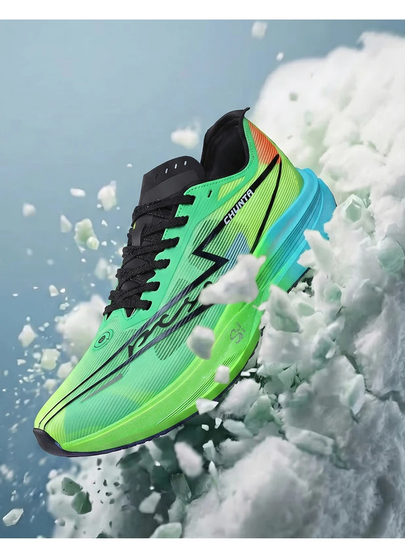 Men Running Shoes Marathon Carbon Board Speciality Sports Breathable Lightweight Women's Comfortable Chunta Athletic Sneakers