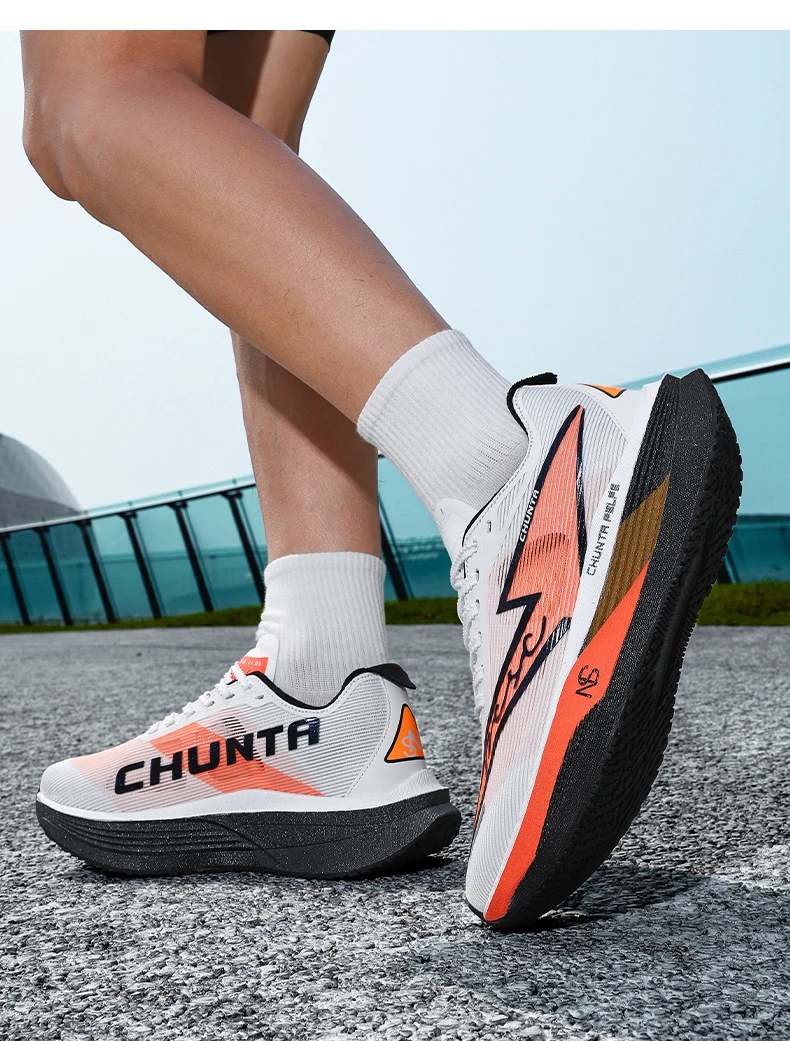Men Running Shoes Marathon Carbon Board Speciality Sports Breathable Lightweight Women's Comfortable Chunta Athletic Sneakers