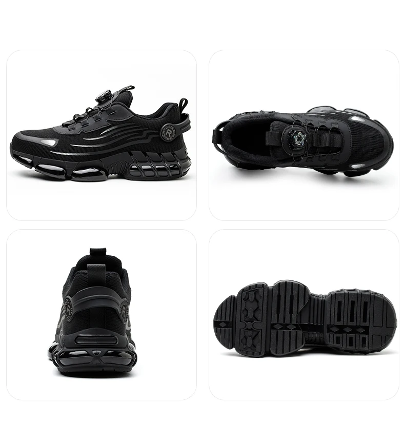 Comfortable Men's Safety Shoes Durable Men's Work Shoes Anti Smash Puncture Proof Factory Grade Outdoor Construction Footwear