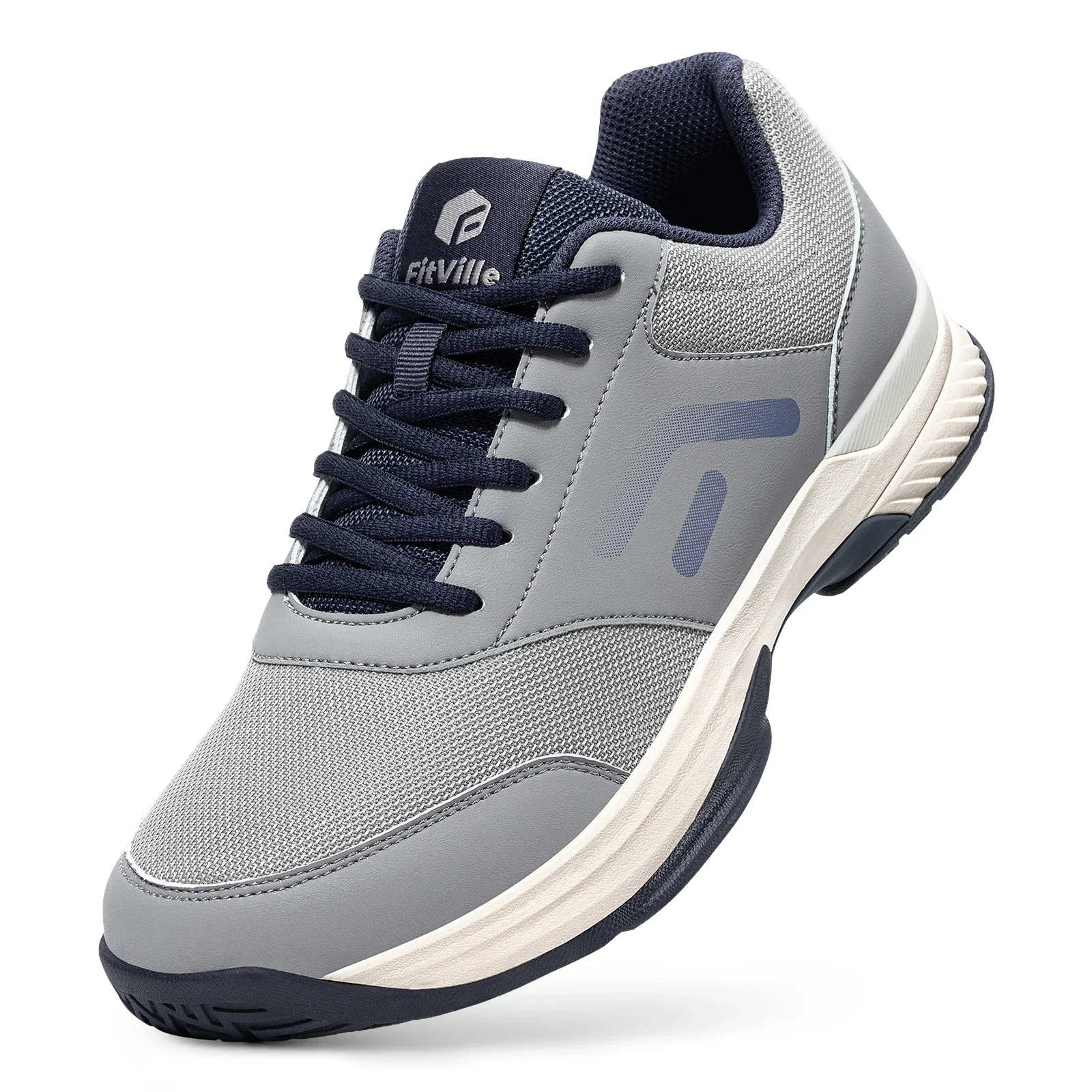 FitVille Men'S Extra Wide Pickleball & Table Tennis Shoes, Comfort Cushioned Hard Court Casual Sneakers Suitable For Baseball
