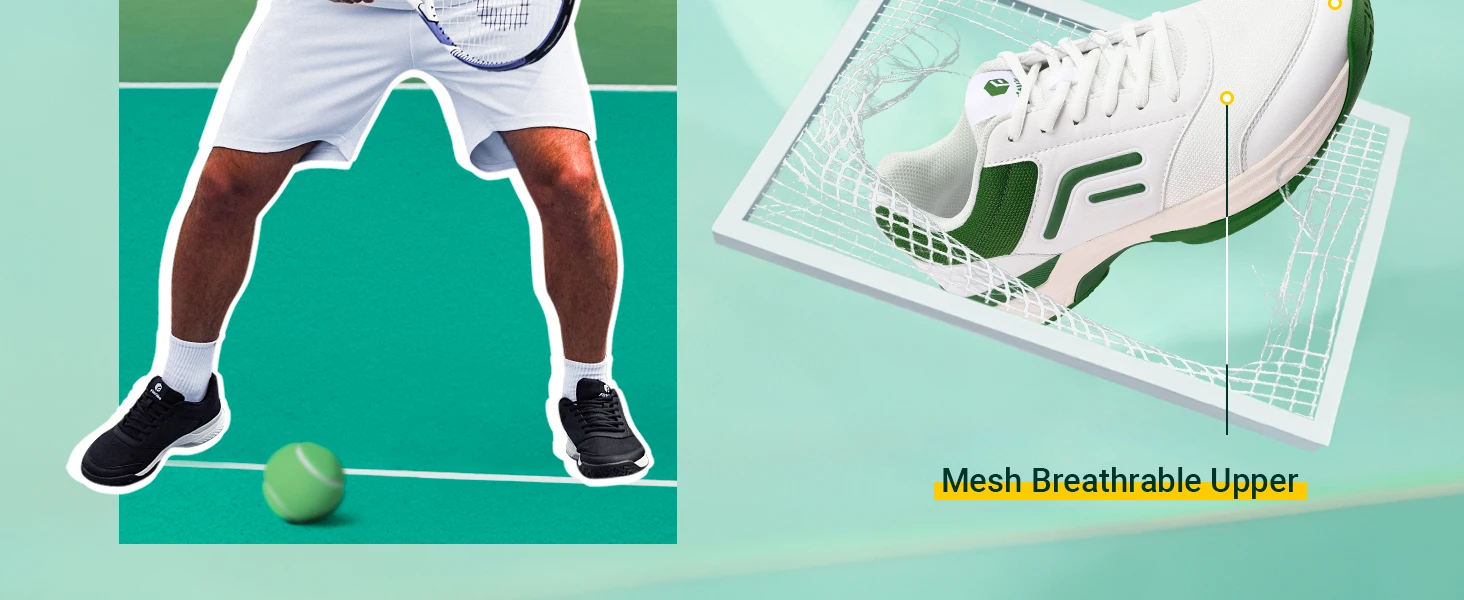 FitVille Men'S Extra Wide Pickleball & Table Tennis Shoes, Comfort Cushioned Hard Court Casual Sneakers Suitable For Baseball