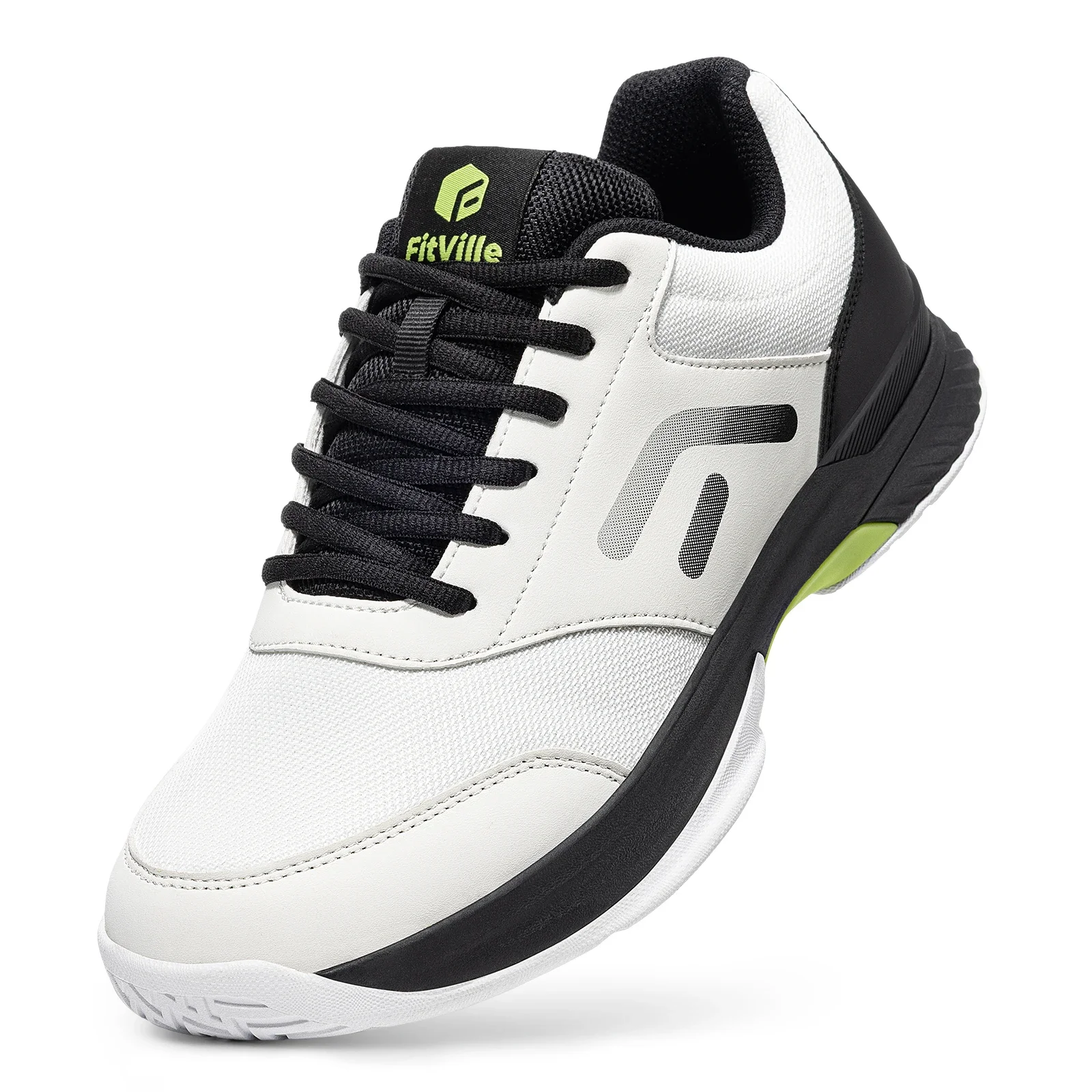 FitVille Men'S Extra Wide Pickleball & Table Tennis Shoes, Comfort Cushioned Hard Court Casual Sneakers Suitable For Baseball