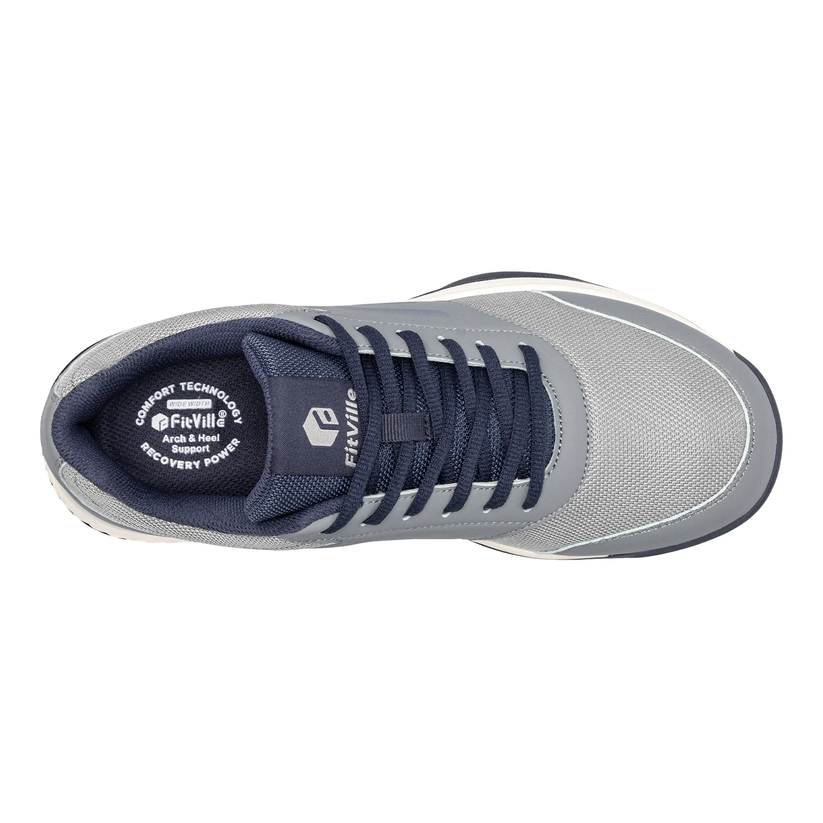 FitVille Men'S Extra Wide Pickleball & Table Tennis Shoes, Comfort Cushioned Hard Court Casual Sneakers Suitable For Baseball