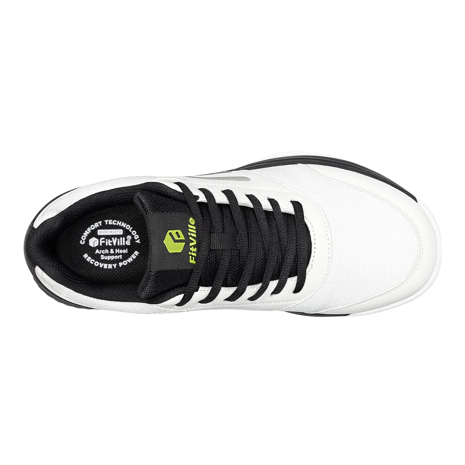 FitVille Men'S Extra Wide Pickleball & Table Tennis Shoes, Comfort Cushioned Hard Court Casual Sneakers Suitable For Baseball