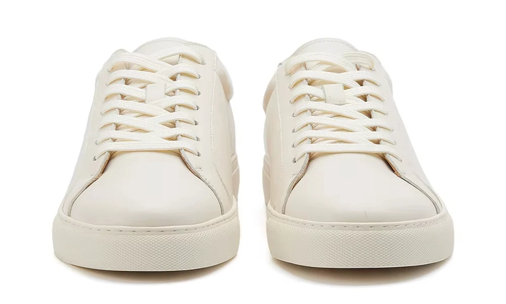 Walking Skateboarding Style Genuine Cow Leather Men's Loafer Shoes White Durable Pure Leather Casual Elegant Shoes
