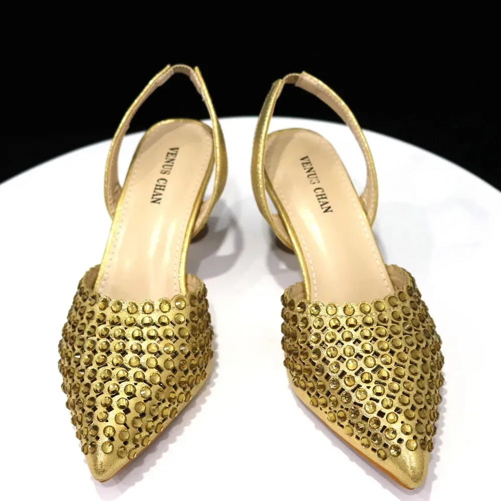 Luxury Wine Red Rhinestone Heels & Bag Set | Crystal Slingback Pumps, Womens Wedding Bridal Evening Prom Party Match Shoes Purse