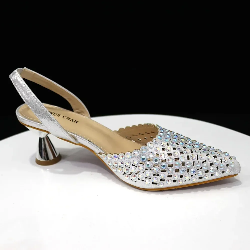 Luxury Wine Red Rhinestone Heels & Bag Set | Crystal Slingback Pumps, Womens Wedding Bridal Evening Prom Party Match Shoes Purse