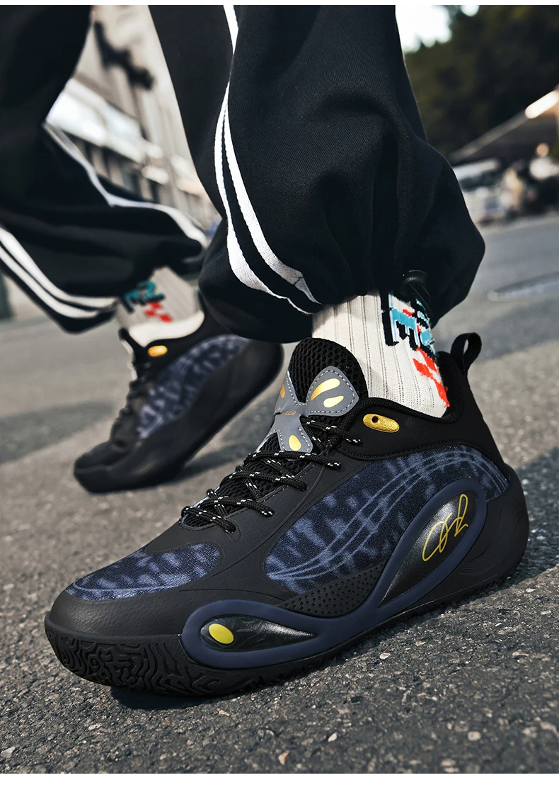Men's Basketball Shoes Breathable Cushioning Non-Slip Wearable Runing Shoes Gym Training Athletic Basketball Sneakers for Women