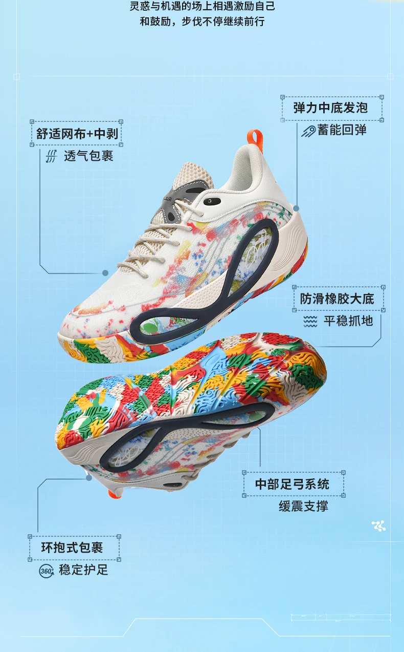 Men's Basketball Shoes Breathable Cushioning Non-Slip Wearable Runing Shoes Gym Training Athletic Basketball Sneakers for Women
