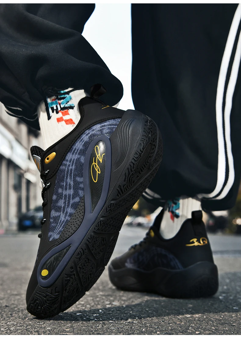 Men's Basketball Shoes Breathable Cushioning Non-Slip Wearable Runing Shoes Gym Training Athletic Basketball Sneakers for Women