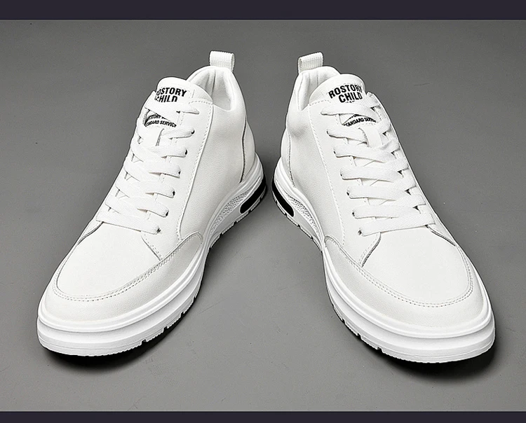 Elevator Shoes Men Heightening Shoes Genuine Leather Height Increase 6-8-10cm Lifting Man Height Increasing Mens Casual Sneakers