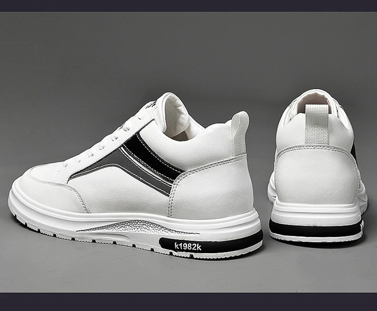 Elevator Shoes Men Heightening Shoes Genuine Leather Height Increase 6-8-10cm Lifting Man Height Increasing Mens Casual Sneakers