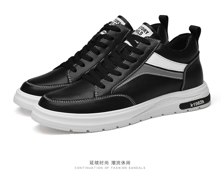 Elevator Shoes Men Heightening Shoes Genuine Leather Height Increase 6-8-10cm Lifting Man Height Increasing Mens Casual Sneakers