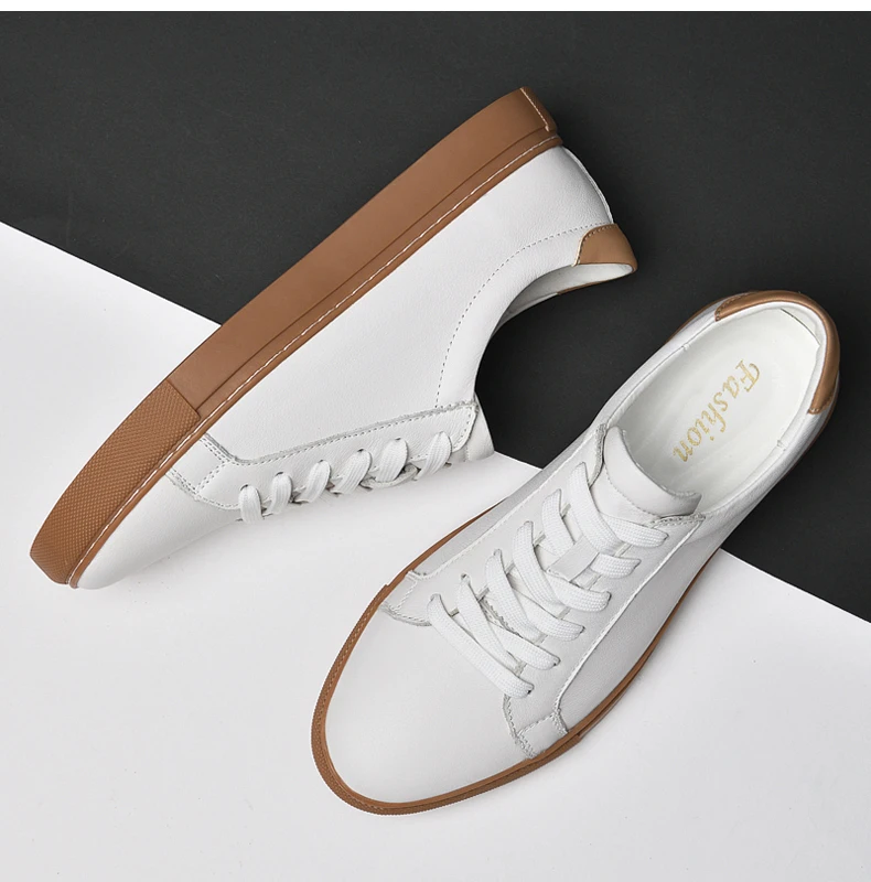 Pure Black Skateboarding Shoes Men Genuine Leather Sneakers Casual Flat Shoes Plus Big Size 48 49 50 Spring Autumn High Quality